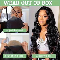 Perruques brésiliennes vierges en gros 13x6 complètes pour femmes noires, densité 250%, longues, naturelles, HD, sans colle, ondulées