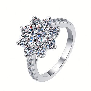 Ensemble de bijoux en argent 925 pour femmes, collier, boucles d'oreilles, bague, bracelet, flocon de neige, zircon, bijoux fins de luxe pour mariage - Product Image 5