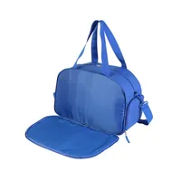 Sac de sport de danse avec logo personnalisé sac de voyage fourre-tout Oxford en polyester bleu avec sublimation de sacs à bagages de style tendance