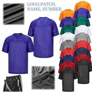 有现货 高品质美式橄榄球球衣 棕色俱乐部队球衣 定制徽标姓名 聚酯网布服装 男女青少年适用 - Product Image 1