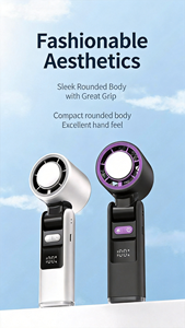 Portable Handheld Electric Fan - USB Rechargeable, 4000 mAh, Mini Adjustable Air <b>Cooler</b>, Compact & Quiet for Travel & Home Use - Product Image 4