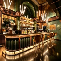 Comptoir de bar commercial moderne et personnalisé de luxe pour restaurant, pub, club, boutique, rénovation et design intérieur