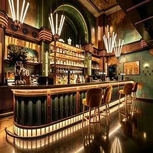 Comptoir de bar commercial moderne et personnalisé de luxe pour restaurant, pub, club, boutique, rénovation et design intérieur - Product Image 4