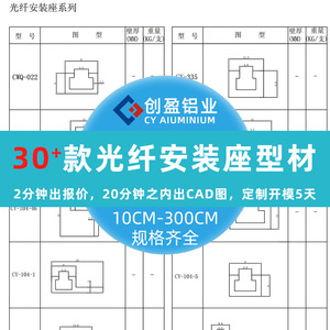 Aluminum Profiles For Fiber Optic Mounting Base 6063 6000 Series Anodized Industrial Custom Cutting - Product Image 4