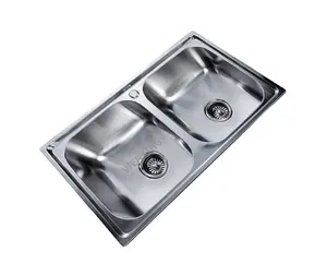 Free Spare Parts Stainless Steel Kitchen Sink Double Bowl Undermount Farmhouse Sinks With CE