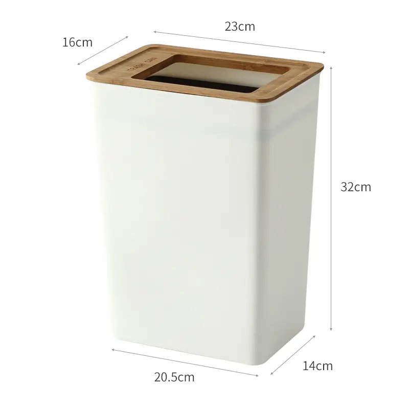 Cestino di bambù di dimensioni minimaliste nordiche cestino per la casa soggiorno cucina camera da letto bagno cestino cestino di carta creativo
