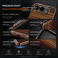 Coque de téléphone magnétique en fibre de carbone pour iPhone DUO avec film en verre trempé, coque antichoc