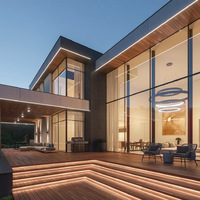 Maisonnette de luxe personnalisée CE, kit préfabriqué en acier de 40 pieds, style européen, maison en kit, capsule motorisée, cabane d'hôtel-resort, maison modulaire