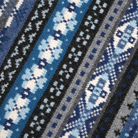 AiNear Vente en gros Logo personnalisé Design Oem & Odm Fair Isle Pull-over en tricot de laine à manches longues et col rond en jacquard bleu pour hommes