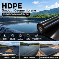 Géomembrane HDPE lisse pour bassin circulaire et réservoir de forme variée, pose ajustable sans découpe
