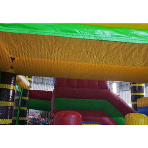 Brincolín Inflable con Diseño de Jungla Tropical, con Columnas de Palmeras y Tobogán Azul, para Niños, Juegos al Aire Libre y Fiestas de <span class=keywords><strong>Cumpleaños</strong></span> - Product Image 6