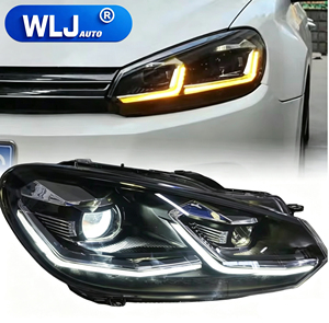Nouvel ensemble de phares 12V amélioré avec DRL Demon Eye, accessoire automobile pour Volkswagen <span class=keywords><strong>Golf</strong></span> 6 <span class=keywords><strong>GTI</strong></span> 2008-2012, phares bicolores - Product Image 1