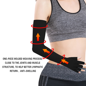 Manicotti a compressione per <span class=keywords><strong>braccia</strong></span> a punta aperta, traspiranti, unisex, a pressione graduata, per sollievo dal linfedema e uso multisport - Product Image 5