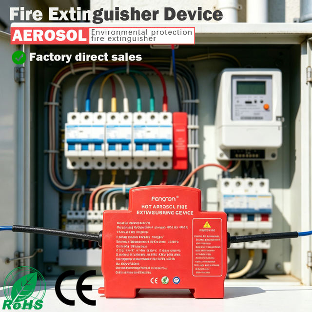 Automatic Aerosol Fire Extinguisher for Electrical Cabinet 20g Rail Mounted Mini Fire Suppression System CE Certified