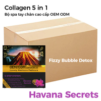 Ensemble de pédicure au collagène moussant Havana Secrets, 5 étapes, parfum exclusif, personnalisation complète OEM ODM, pour instituts de beauté