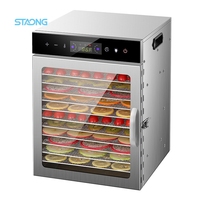 Déshydrateur alimentaire automatique à 18 plateaux en acier inoxydable, sécheuse électrique pour fruits, légumes, viande séchée, usage domestique et commercial, 220V