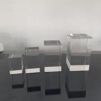 Vente en gros d'usine, blocs de cristal transparents K9 de qualité supérieure, différentes tailles, cubes transparents, cristal vierge pour la gravure