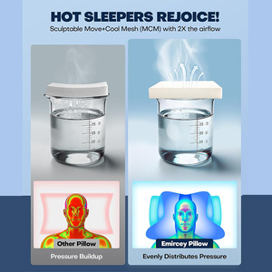 Cổ gối cho các cặp vợ chồng ngủ cổ tử cung gối shredded Bộ nhớ bọt bông chèn ống cổ hỗ trợ gối không có Latex - Product Image 5