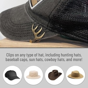 Clip de chapeau personnalisé en <span class=keywords><strong>laiton</strong></span>, design bois de cerf, durable et élégant, cadeau de chasse idéal pour hommes et femmes - Product Image 5