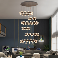 Lustre en cristal en forme de fleur - Style atmosphère romantique - Éclairage d'intérieur français