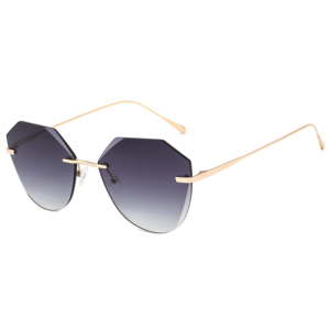 Gafas de Sol Ovaladas Azules con Degradado Sin Montura, Cómodas, con Logotipo Personalizado, Unisex, Ligeras, Protección Solar para Adultos - Product Image 6