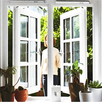 Ventanas Abatibles Modernas con Marco de Aleación de Aluminio y Rejillas de Acero Inoxidable