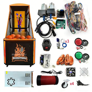 Kit de machine de jeu de basket-ball à monnayeur avec écran LCD, jeux de tir chronométrés sans délai, version anglaise pour système de basket-ball d'arcade intérieur - Product Image 1