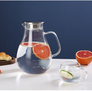 Cold <b>Water</b> Bottle High Borosilicate clear Cold <b>Water</b> Bottle Large Capacity Glass Juice Cold <b>Water</b> Bottle with Handle clear Cup - Product Image 5