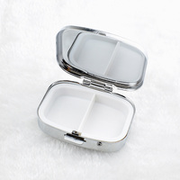 Vente directe usine : Boîte de rangement créative et portable, au design simple et raffiné, pour médicaments et bijoux, avec fond vierge pour motifs, vente en gros
