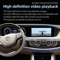 Lecteur DVD 24.6 pouces Android Auto CarPlay sans fil, double écran tactile, radio, GPS automobile, navigateur pour Mercedes W222 Benz Classe S 14-17