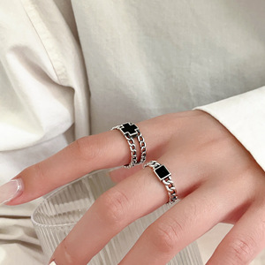 S925 Sterling <b>Silver</b> Cross <b>Ring</b> With Epoxy Resin Inlay For Women Everyday Wear - Product Image 1