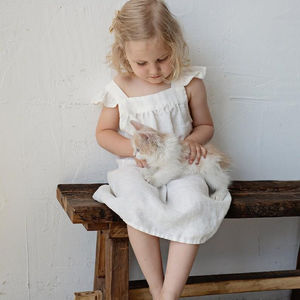Hot Sale Baby Girl <strong>Dresses</strong> Ruffle Sleeve Linen Princess Party Kids <strong>Dress</strong> <strong>Mummy</strong> <strong>and</strong> <strong>Me</strong> Line Summer <strong>Dress</strong> - Product Image 1