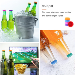 Reusable Silicone <b>Bottle</b> Fresh-keeping Cap Sealed Beer <b>Bottle</b> Cap Vinegar Soy Sauce <b>Bottle</b> Protective <b>Stopper</b> - Product Image 3