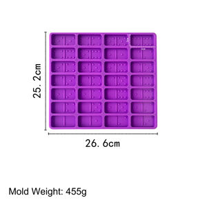 R-013 Moule en silicone pour dominos, Pai Gow, jeux <span class=keywords><strong>de</strong></span> table, échecs, résine époxy, pâtisserie et bijoux - Product Image 3