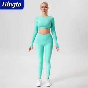 Gym Fitness Sets Women 2 Piece Workout Yoga Active Wear Set High Quality Compressed Plus Size Workout Clothing Sets For Women