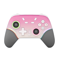 Nouvelle manette de jeu sans fil BT avec éclairage RVB personnalisé pour N-Switch Switch PC Control