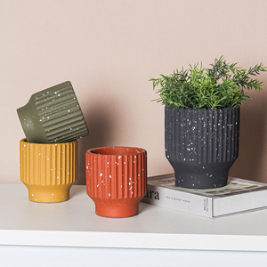 <span class=keywords><strong>Maceta</strong></span> de cemento molido <span class=keywords><strong>Maceta</strong></span> de punto de pulverización <span class=keywords><strong>circular</strong></span> para decoración del hogar - Product Image 3