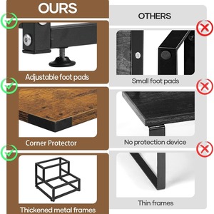 Multi-Tiered Wooden Step <b>Stool</b> 2-Tier Carbon Steel Minimalist Design For <b>Bathroom</b> Bedroom RV Footrest <b>Storage</b> - Product Image 2