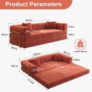 أريكة نوم مركبة سهلة الاستخدام قابلة للتحويل بوصة - Product Image 5