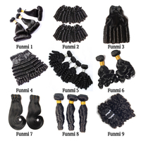 Extensions de cheveux humains brésiliens vierges à double tirage, cuticules alignées, boucles Funmi, boucles Pixie, boucles magiques/élastiques, fournisseur de cheveux du Vietnam