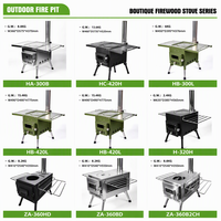 Barbecue portable au charbon de bois Zstuma, brasero, foyer extérieur, série de produits de jardin, lot de cinq