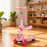 Trottinette pliable robuste pour enfants, 3 roues, glisse fluide, hauteur de guidon réglable, trottinette pour enfants de 3 à 12 ans, filles et garçons