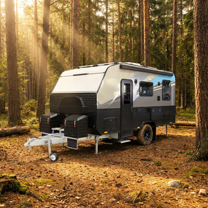 Caravane familiale compacte en aluminium <span class=keywords><strong>pour</strong></span> voyages en plein air, <span class=keywords><strong>camping</strong></span>-<span class=keywords><strong>car</strong></span> avec lits superposés <span class=keywords><strong>pour</strong></span> le <span class=keywords><strong>camping</strong></span> et les aventures tout-terrain - Product Image 1