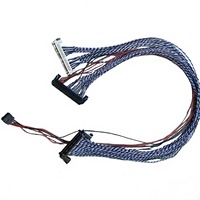 Kabel Konverter LVDS Kustom SMX untuk Laptop & TV, 30/40Pin 2 Kanal 8 Bit Kabel Layar LCD Fleksibel PVC Tembaga