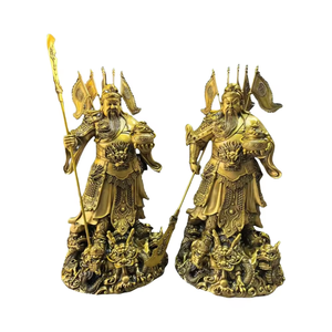 <strong>Dropship</strong> Sitting Gold Guan Gong Patung High Quality Guangong Statue Copper Guan Yu Sculpture - Product Image 1