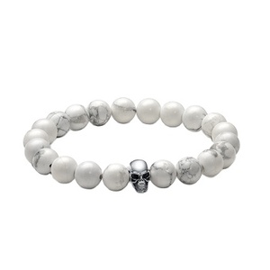 SILVERWORKS Charcoal Black Volcanic Lava Stone <b>Bead</b> <b>Bracelet</b> with 925 Silver <b>Beads</b> - Product Image 1