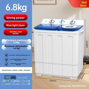 เครื่องซักผ้ากึ่งอัตโนมัติ 10 ลิตร มอเตอร์คู่ แยกน้ำซักและน้ำล้าง สำหรับหอพัก <span class=keywords><strong>บ้าน</strong></span><span class=keywords><strong>เช่า</strong></span> ครัวเรือน แบบสองถัง - Product Image 3