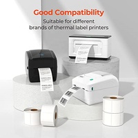 Rouleau d'étiquettes thermiques directes BOPP personnalisées, adhésif acrylique activé par l'eau, autocollant de transfert thermique pour étiquettes d'expédition et codes-barres