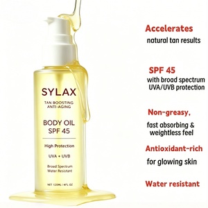 Aceite Bronceador con Aceite de Semilla de Sandía, SPF45, Antienvejecimiento, Acelerador <span class=keywords><strong>del</strong></span> <span class=keywords><strong>Bronceado</strong></span>, Protección Solar de Amplio Espectro UVA/UVB, Hidratante - Product Image 4