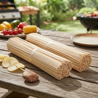 Brochettes de barbecue longues en bambou naturel de qualité alimentaire, écologiques, biodégradables, pointues, portables pour camping en extérieur et grillades au charbon de bois